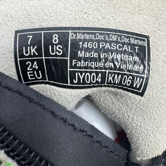 Dr. Martens Girls 1460 Pascal Iridescent Rainbow Suede Zipper Boots Size 11 - Picture 9 of 9